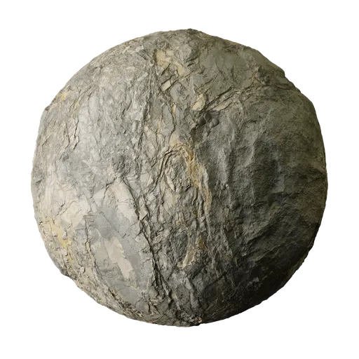 Shattered Gray Rock Face