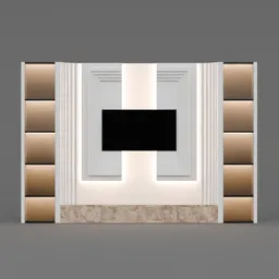 Neoclassical TV Wall Unit