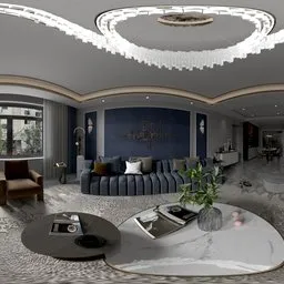 Living room black white