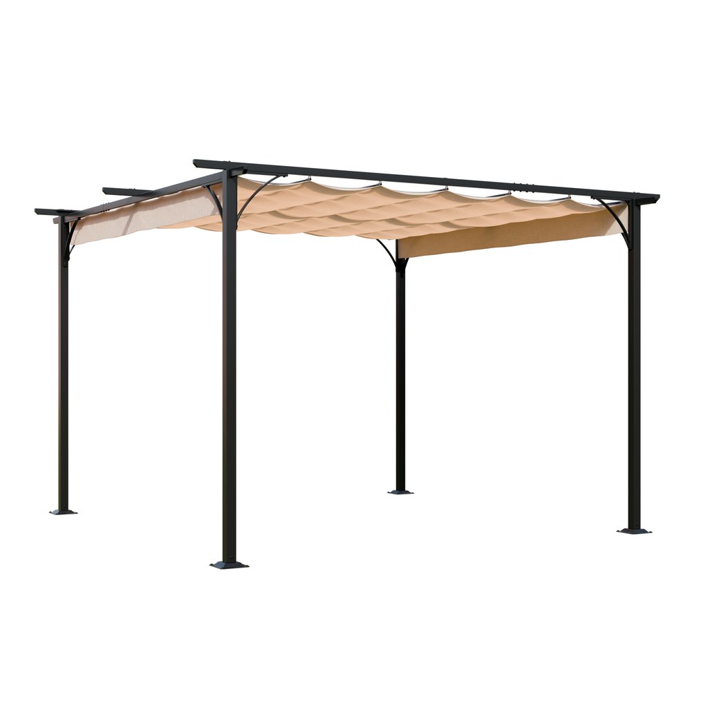 Steel Pergola with Canopy | Outdoor Furniture models | BlenderKit