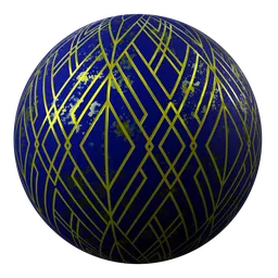 Royal Metal Triangles Dark Blue