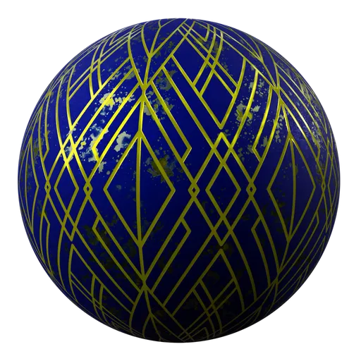 Royal Metal Triangles Dark Blue