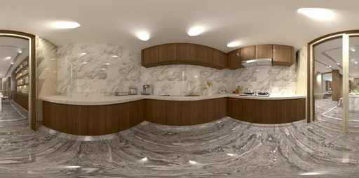Kitchen warm light wood 16k