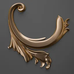 Detailed classic-style 3D ornament model for Blender, enhancing project quality and design speed.