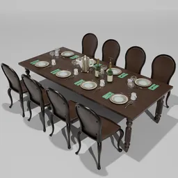 Majestic Banquet set for 8 people