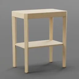 Wood End Table