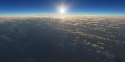 Above Earth Clouds Sunset
