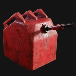 Heavy Duty HDPE Plastic Gasoline Can Old