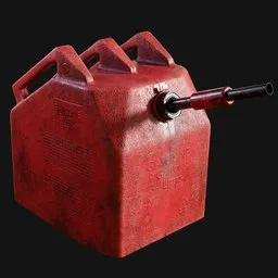 Heavy Duty HDPE Plastic Gasoline Can Old