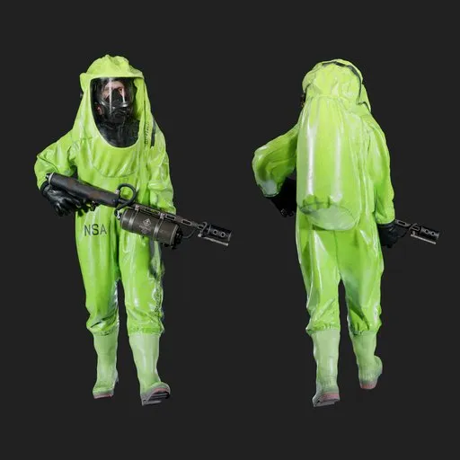 Hazmat Specialist Walking Flamethrower Lime