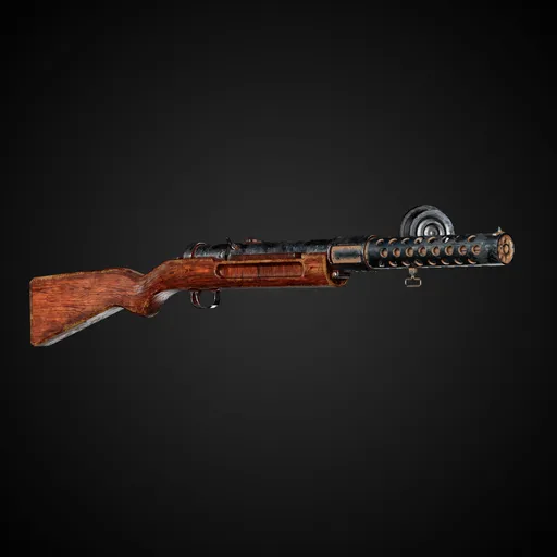 World at War Game-Ready Gun + 4k Textures | Blenderkit Series