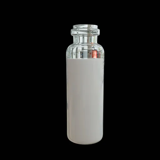 Transparent Glass Milk Bottle