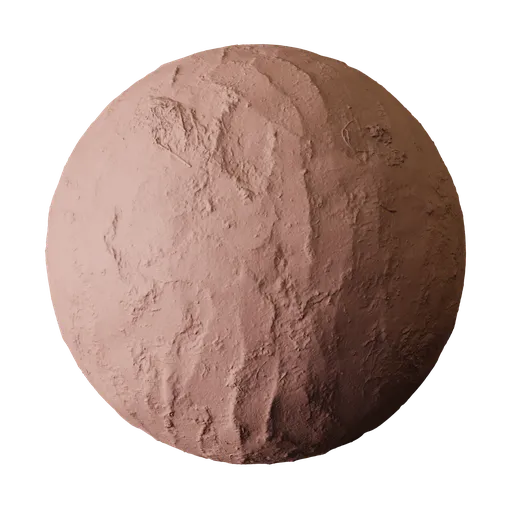 Hand Troweled Pink Clay Wall
