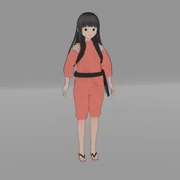 Stylized Woman Happi Outfit