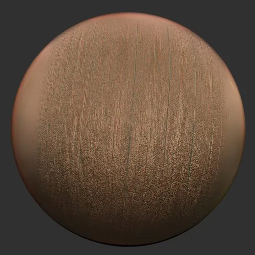 Detailed wooden texture effect by ER Wood Brush 19 for 3D sculpting in Blender.