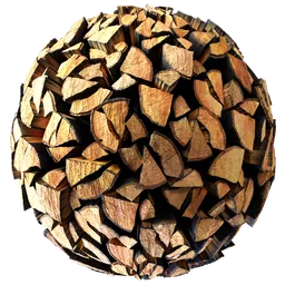 Realistic Logs 01 PBR wood texture for Blender 3D with detailed displacement mapping.