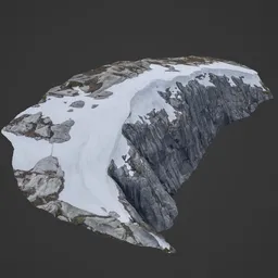 Snow Cornice Mountain Cliff