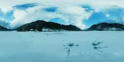 Frozen Lake in the Alps