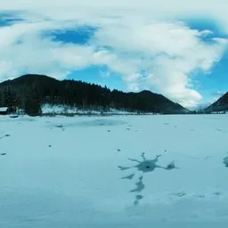 Frozen Lake in the Alps