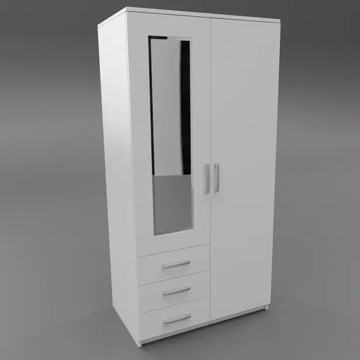 Modern white wardrobe