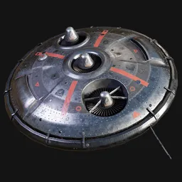 Sci-Fi Mysterious Saucer-Shaped Aircraft