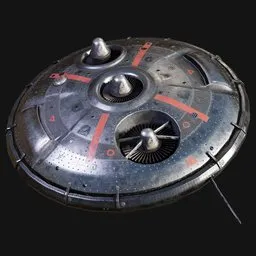 Sci-Fi Mysterious Saucer-Shaped Aircraft