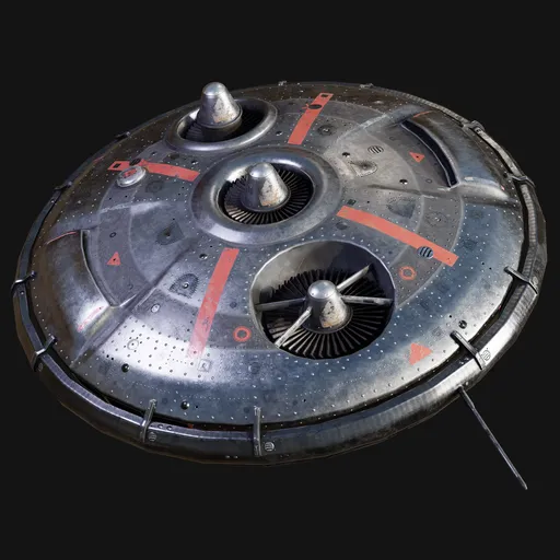 Sci-Fi Mysterious Saucer-Shaped Aircraft