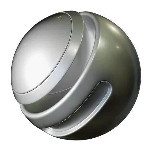 Procedural Plastic Silver PBR material with customizable metallic sheen for 3D modeling in Blender.