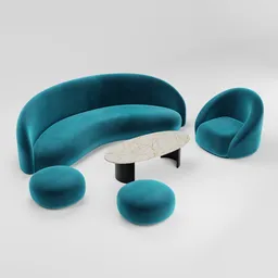 Luxury Curved Sofa Set