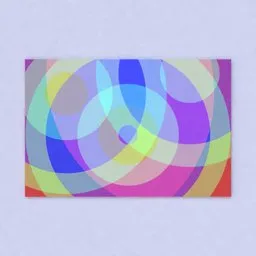 3D-rendered abstract art in frame, easily adjustable for Blender artists, with UV corrected scaling and customizable procedural textures.