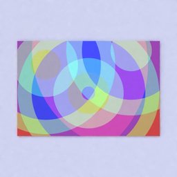 Scalable picture frame with abstract art