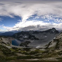 Aerial Mountain Landscape Clouds Sky
