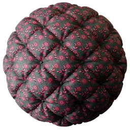 Quilted Fabric Ornate Roses