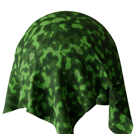 Camo Fabric Green Pixel
