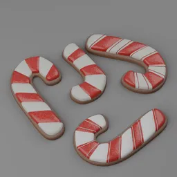 Christmas Gingerbread Candy Cane Cookie