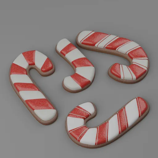Christmas Gingerbread Candy Cane Cookie