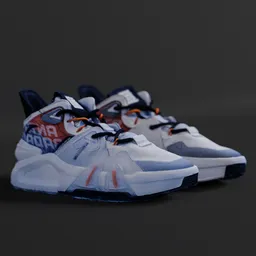 "ANTA Sneakers - 3D model for Blender 3D - Featuring 8K textures, photogrammetry design, and modern footwear technology for the perfect balance of comfort, style, and innovation."