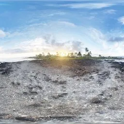 Sunset Cloud Rock Sea Bluesky
