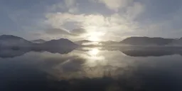 Aerial Cloudy Sunset Sky Landscape