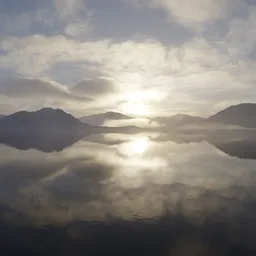 Aerial Cloudy Sunset Sky Landscape