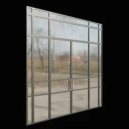 Door glass metal