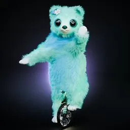 Turquoise Bear Rigged