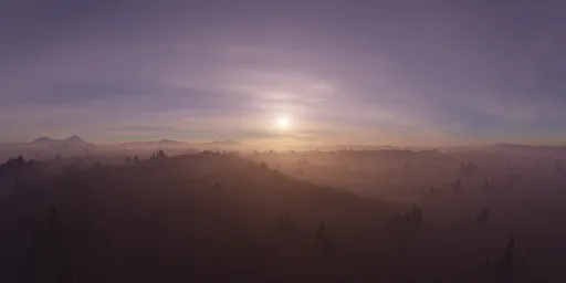 Aerial Rugged Sci-fi Landscape