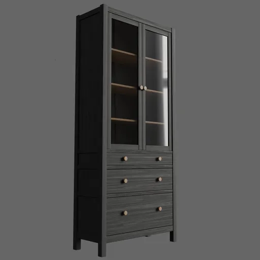 Glass-door cabinet