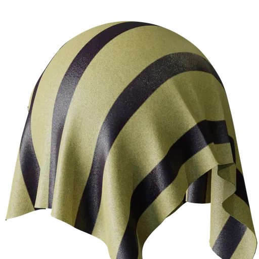 High-resolution PBR golden striped fabric texture for 3D modeling in Blender and other software.