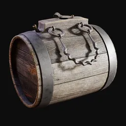 1800s Wooden Canteen Keg