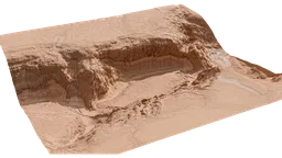 Highly detailed 3D model of a desert canyon terrain, compatible with Blender, ideal for realistic landscape rendering.