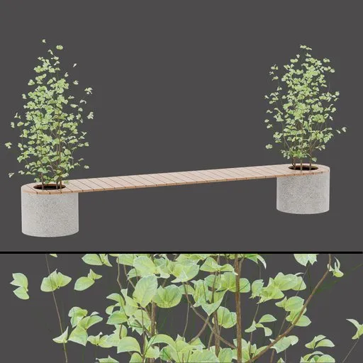 Concrete Garden Bench