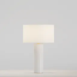 Highly detailed 3D model of a contemporary cylindrical table lamp with a sleek design, rendered in Blender.