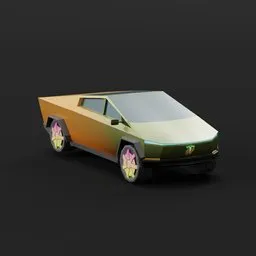 Stylized Tesla Cybertruck